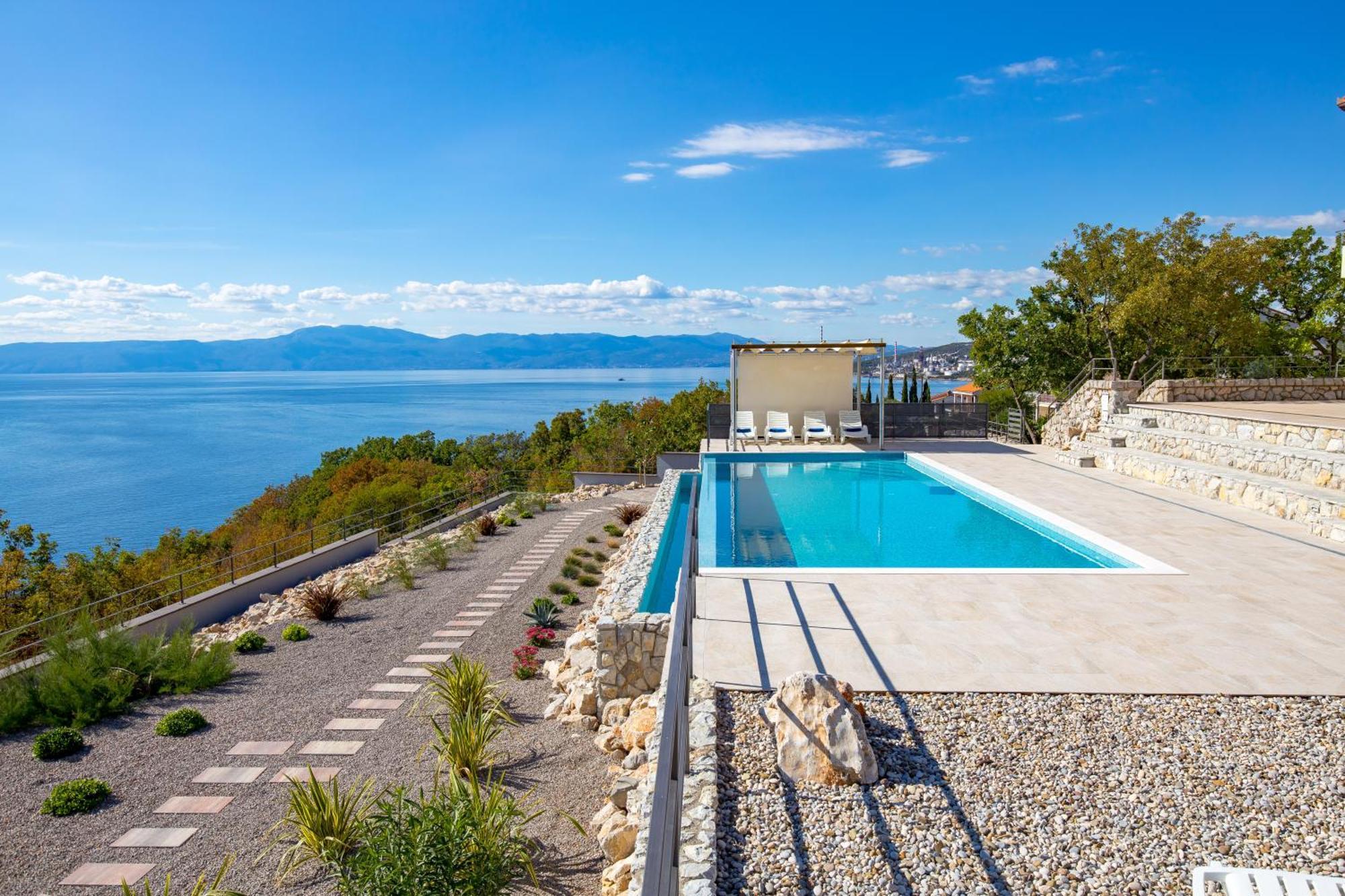 Luxury Villa Ostro With Pool & Krk Bridge View Kraljevica Exterior foto