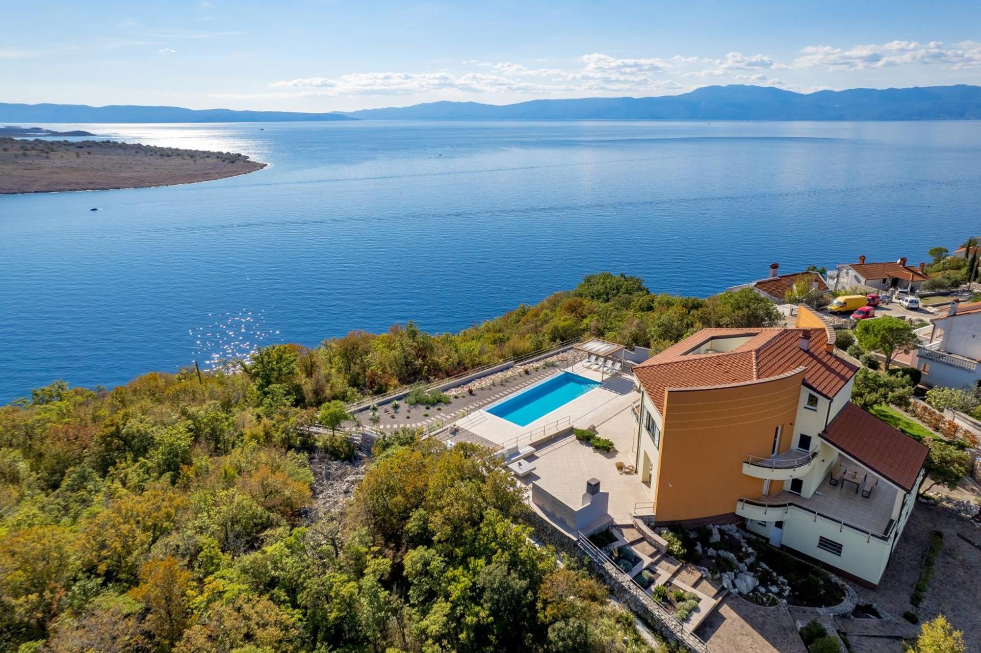 Luxury Villa Ostro With Pool & Krk Bridge View Kraljevica Exterior foto